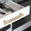 Cabinet Pulls Gold Knurled Aluminum 5" Hole Center 2-Pack 2