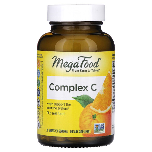 MegaFood, Komplex C, 30 Tabletter