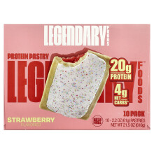 Legendary Foods, Protein pite, Sztrawberry, 10 csomag, 2,2 oz (61 g) mindegyik