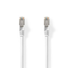 Cat 8.1 Netzwerkkabel | S/FTP | RJ45-Stecker | RJ45-Stecker | 2,00m | Rund | LSZH | Weiß | Etikett