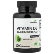 Futurebiotics, Vitamin D3, 250 mcg (10,000 IU), 120 Tablets