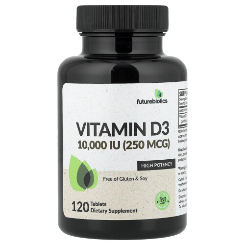Futurebiotics, Vitamin D3, 250 mcg (10.000 IU), 120 Tabletten
