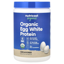 Nutricost, Biologische Eiwitwit Eiwit, Ongezoet, 8,1 oz (227 g)