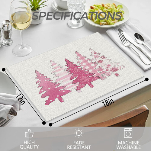 Σουπλά ροζ με θέμα το δέντρο Preppy 12x18 ίντσες 2