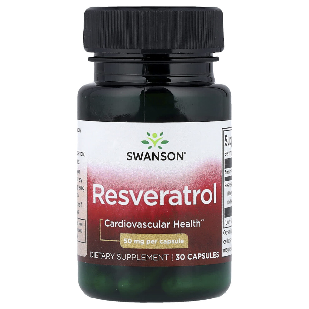 Swanson , Resveratrol, 50 Mg, 30 Capsules