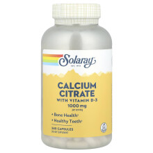 Solaray, Calciumcitrat mit Vitamin D-3, 240 Kapseln