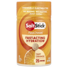 Eletrólitos FastChews Chewable SaltStick, Laranja Azedo, 50 Tabletes Comestíveis