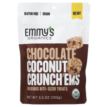 Emmy's Organic Cookies, Kokosnoot Crunch'ems, 3.5 oz (100 g)