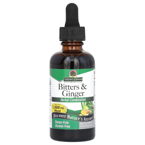 Nature's Answer, Bitters & Ginger, Alkoholfri, 1.000 mg , 2 fl oz (60 ml)