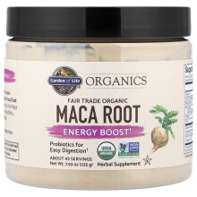 Garden of Life, MyKind Organikus, Fair Trade Organikus Maca gyökér, Energia fokozás, 7,93 oz (225 g)