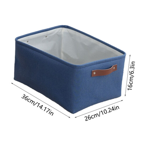 Collapsible Canvas Storage Cube with Handles, 14 x 10 x 6 in 2