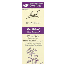 Bach, Pôvodné kvetné liečivá, Impatiens, 0,35 fl oz (10 ml)