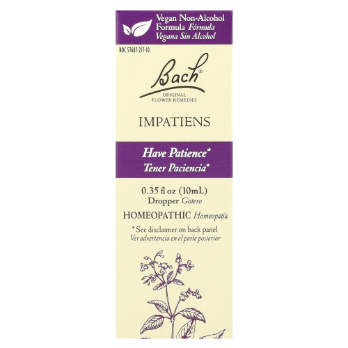 Bach Μπατς, Πρωτότυπες Φυτότεχνες, Impatiens, 0.35 fl oz (10 ml)