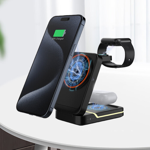 Ασύρματος σταθμός φόρτισης 15W 3 σε 1 για Android, iPhone, Apple, Samsung και iPad 1