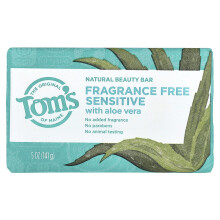 Tom's of Maine, Naturlig Skønhedssabon med Aloe Vera, Parfumfri, Sensitive, 5 oz (141 g)