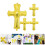 Ballons croix en aluminium doré (4 pièces) 3