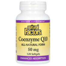 Natural Factors, Coenzym Q10, 50 mg, 120 weiche Gelkapseln