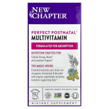New Chapter, Multivitamínico Postnatal Perfecto, 192 Tabletas Vegetarianas