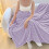 Polyester Waffle Jacquard Blanket Purple 100x150cm 4
