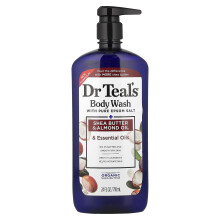 Dr. Teal's, Lichaamsscrub met Pure Epsom Zout, Shea Butter & Amandel Olie & Essentiële Olien, 24 fl oz (710 ml)