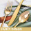 Gold Plastic Cutlery Set Heavy Duty 300 pcs 7