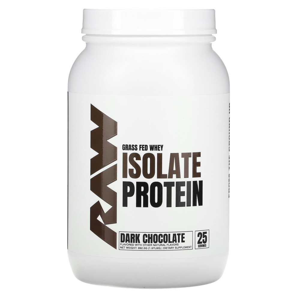 Zdjęcia - Witaminy i składniki mineralne Raw Nutrition, Izolat białka z krowiego mleka, Ciemna czekolada, 1,97 lb (892,5 g)