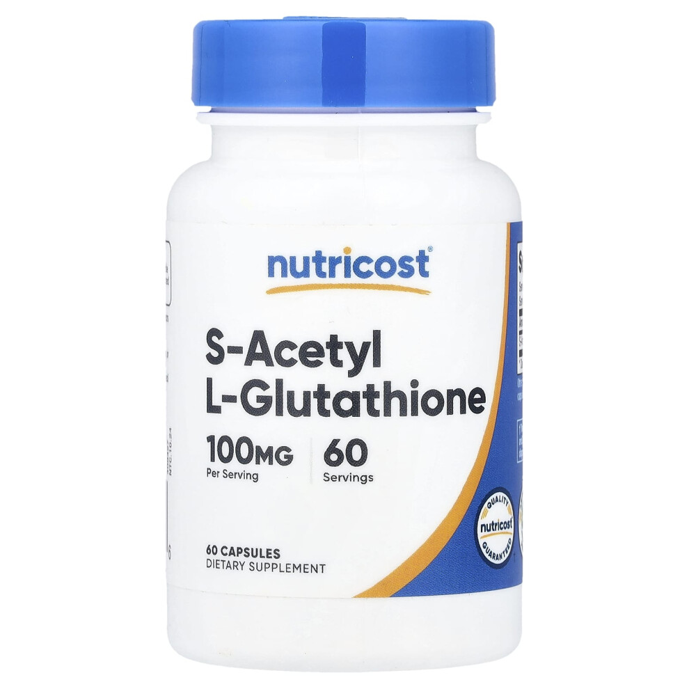 Nutricost , S-Acetyl L-Glutathione, 100 Mg, 60 Capsules