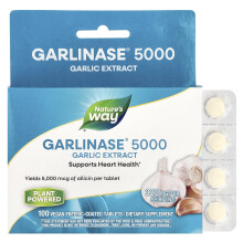 Nature's Way, Garlinase 5000, Knoblauch-Extrakt, 320 mg, 100 vegane Enterik-gesichterte Tabletten