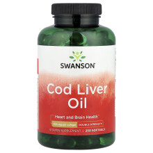 Swanson, Fischleberöl, Doppelstärke, 700 mg, 250 Softgels