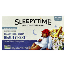 Wellness Tea, Sleepytime Biotin Beauty Rest, Caffeine Free, 18 Bolsas de Té, 0.75 oz (21 g)