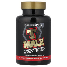 NaturesPlus, T Hombre, Aumento de Testosterona para Hombres, 60 Cápsulas Vegetarianas