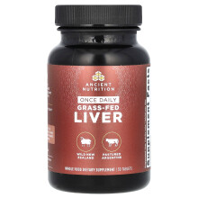 Ancient Nutrition, Once Daily Grass-Fed Liver, 30 Tabletiek