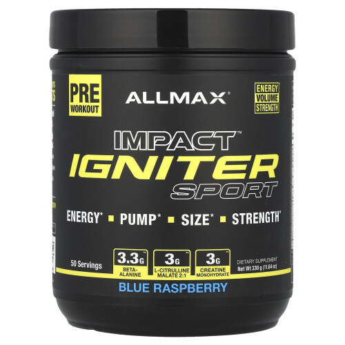 ALLMAX, Igniter, Pre-Workout, Blauer Himbeeren, 11,28 oz (320 g)