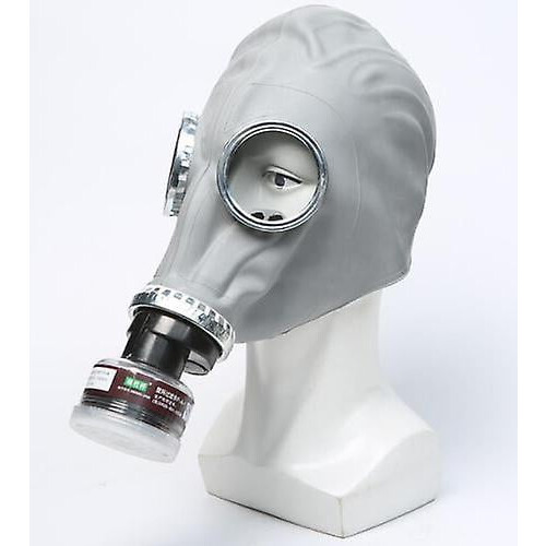 GP-5 gasmaskerfilter, grijs rubber, chemisch stofwerend 1