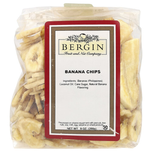 Bergin Fruit and Nut Company, Χιπς Μπανάνες, 9 oz (255 g)