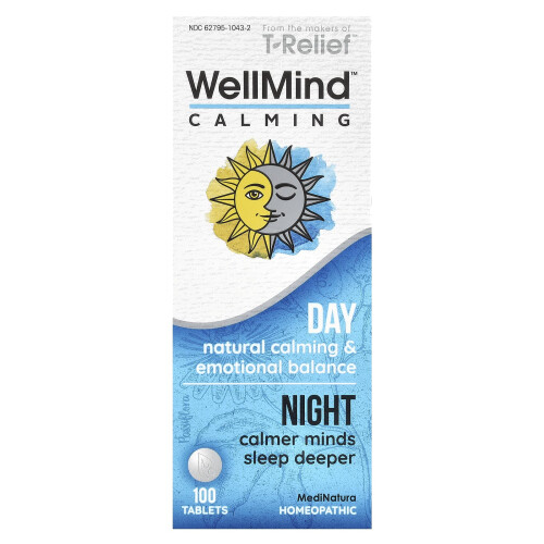 MediNatura, WellMind Calming Day/Night, 100 Comprimidos