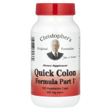 Christopher's Original Formulas, Schnelle Darmformel Teil 1, 485 mg, 100 vegetarische Kapseln