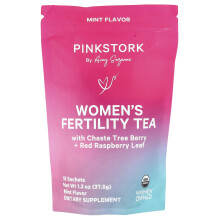 Pink Stork, Vrouwenfertiliteitsthee, Munt, 15 Sachets, 1,3 oz (37,5 g)