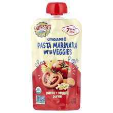 Earth's Best, Biologische Pasta + Veggie Puree, 7+ Maanden, Marinara met Veggies, 4 oz (113 g)