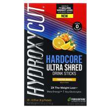 Hydroxycut, Hardcore Ultra Shed Drink Στιχάκια, Tangerine Mimosa, 20 Πακέτα, 0.2 oz (6 g) Each