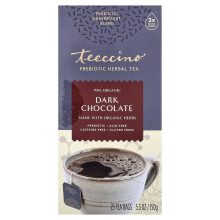 Teeccino, Prebiotische Kruiden thee, Donker Chocolade, Koffievrij, 25 Theezakjes, 5,3 oz (150 g)