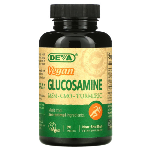 Deva, Vegan Glucosamine MSM - CMO - Turmeric, 90 tabletek