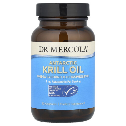 Dr. Mercola, Óleo de Krill Antártico, 60 Comprimidos