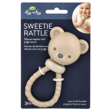 itzy ritzy, Sweetie Rattle, Silikonbit, 3 månader+, Björn, 1 styck