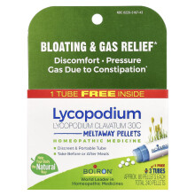Boiron Lycopodium Meltaway Pellets, 30C, 3 Tubes, 80 Pellets Each