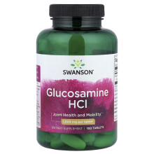 Swanson, Glukozamina HCl, 1,500 mg, 100 Tabletek
