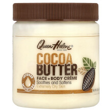 Queen Helene, Face + Body Creme, Cacao Butter, Uitstekend Droog Huid, 4,8 oz (136 g)