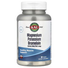 KAL, Magnesium Potassium Bromelain 60 Tablets