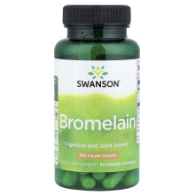 Swanson, Bromelain, 500 mg, 60 Veggie Kapsler