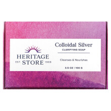 Heritage Store, Colloidaal Zilver Clarificerende Zeep, 3,5 oz (100 g)